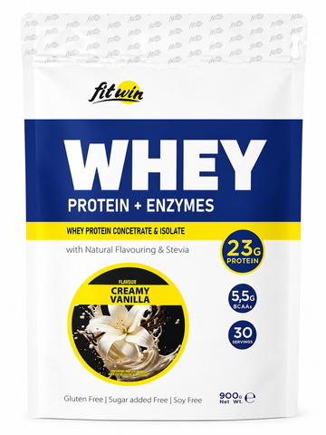 FIT WIN Whey Protein + Enzymes 900 г ваніль  28042026-15 фото